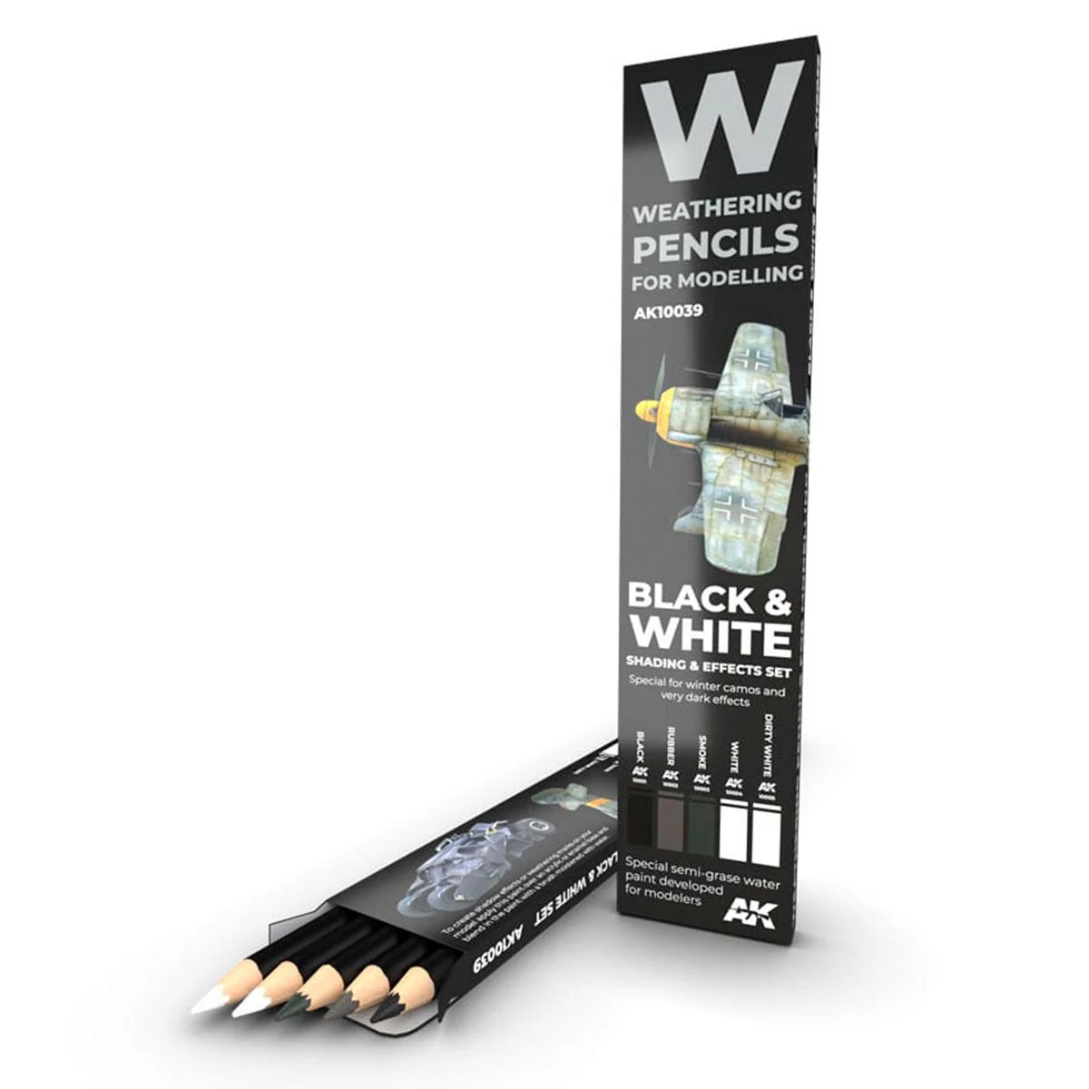 AK Interactive Watercolor Pencils Set - Black & White (AK10039)