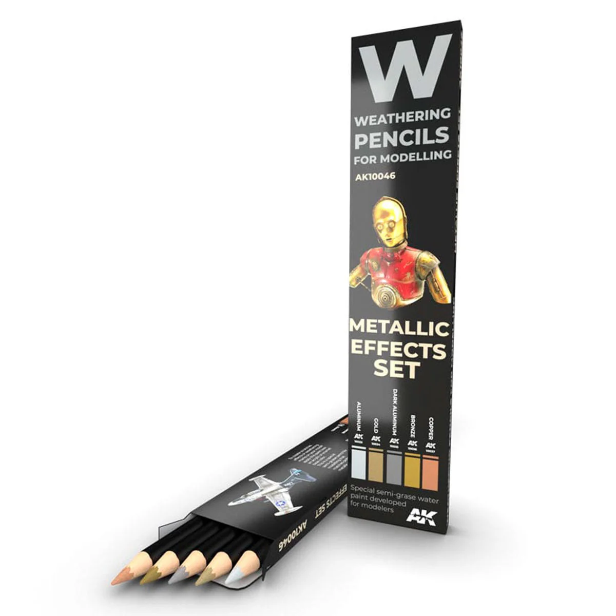 AK Interactive Watercolor Pencils Set - Metallics (AK10046)