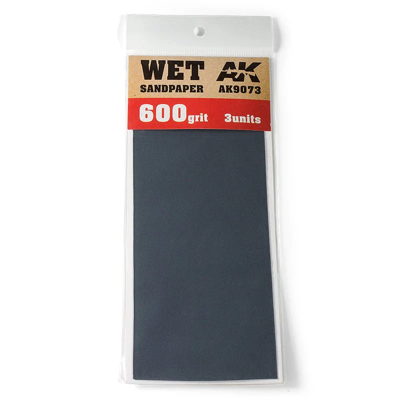 AK Interactive - Wet Sandpaper 600 Grit (Pack of 3) (AK9073)