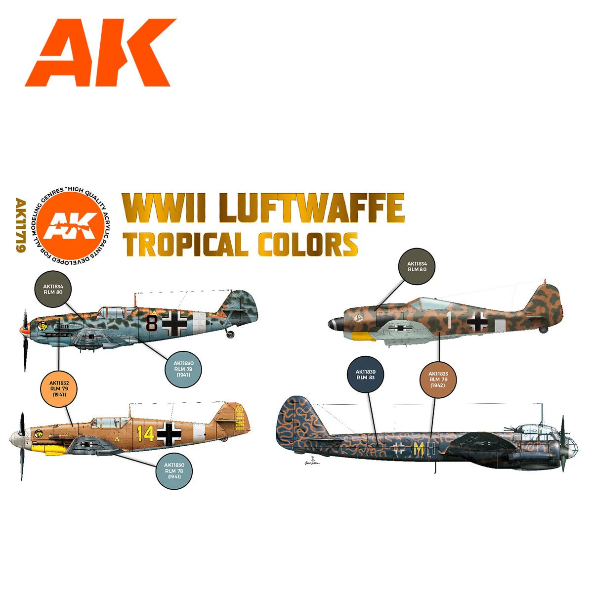AK Interactive - WWII Luftwaffe Tropical Colors Set 3G (AK11719) - Image 2