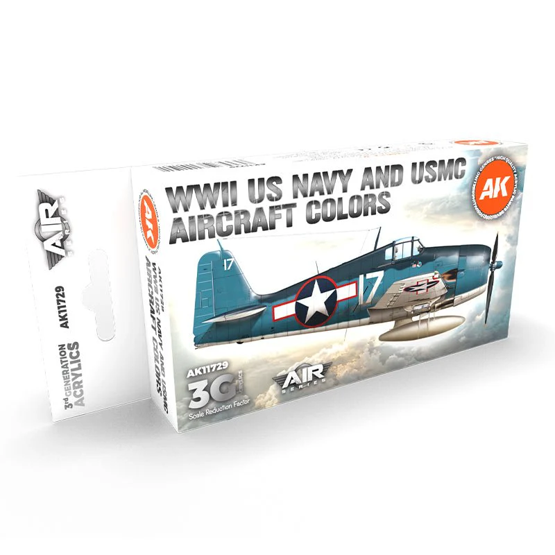 AK Interactive - WWII US Navy & Usmc Aircraft Colors Set 3G (AK11729)