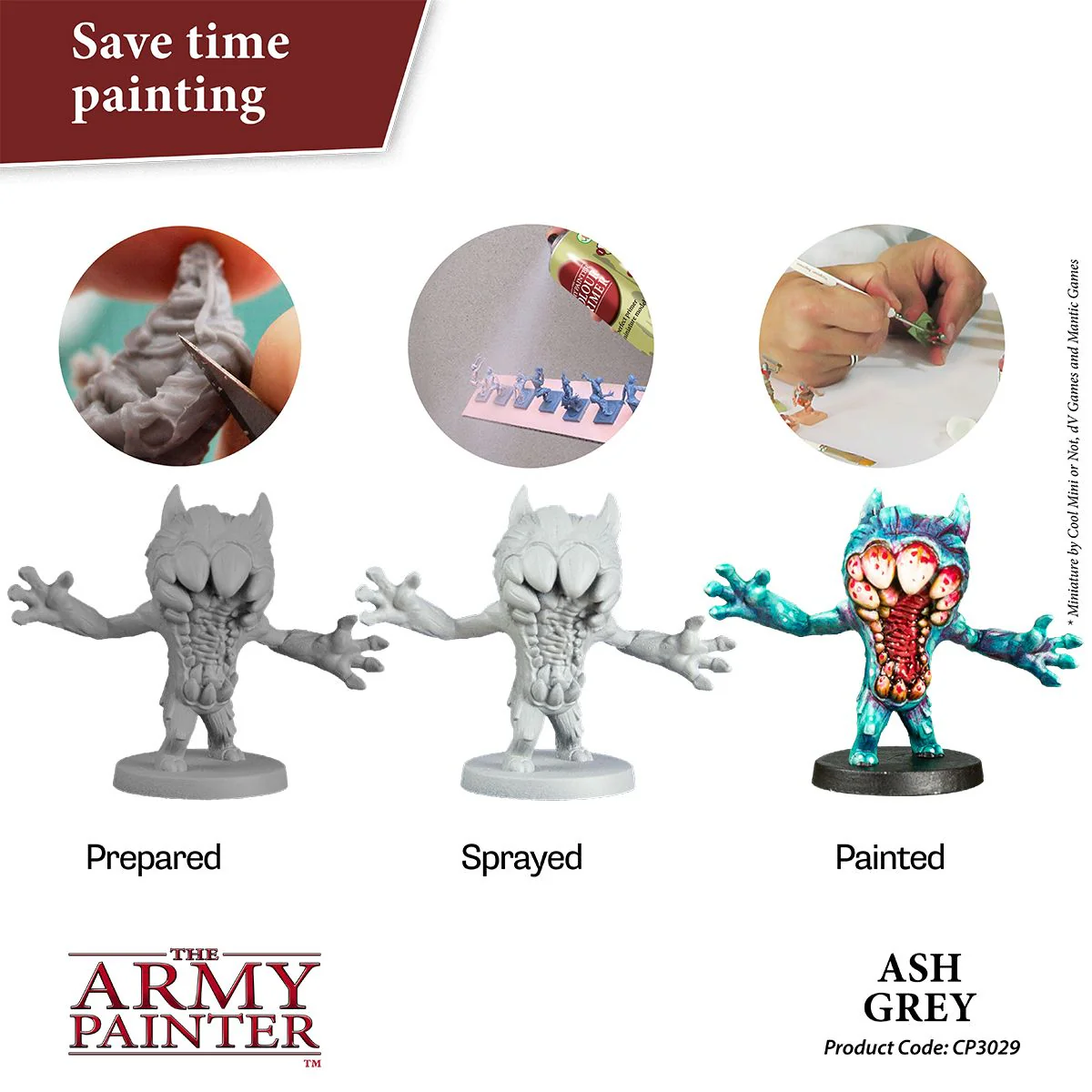 Army Painter Colour Primer - Ash Grey (400ml) - Image 2
