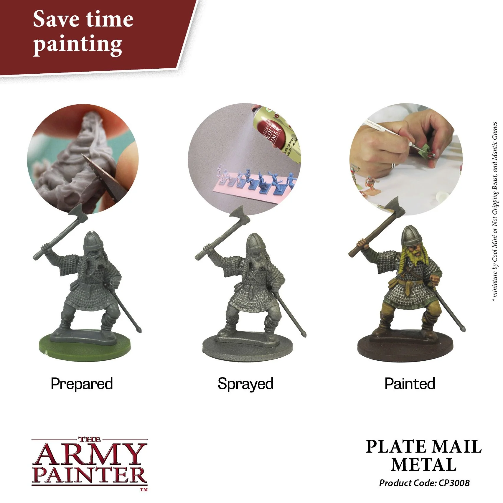 Army Painter Colour Primer - Plate Mail Metal (400ml) - Image 2