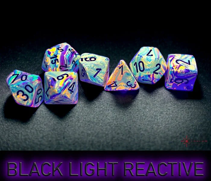 Chessex - Festive Polyhedral 7 Dice Set - Vibrant with Brown - Image 2