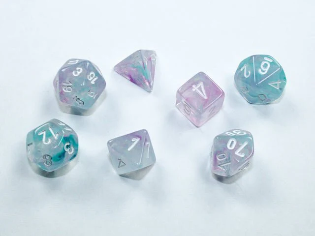 Chessex - Mini Nebula Polyhedral 7 Die Set - Wisteria White - Image 2