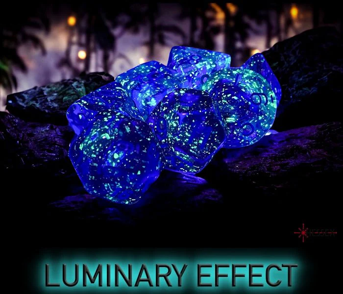 Chessex - Nebula Polyhedral 7 Dice Set - Luminary Nocturnal Blue - Image 4