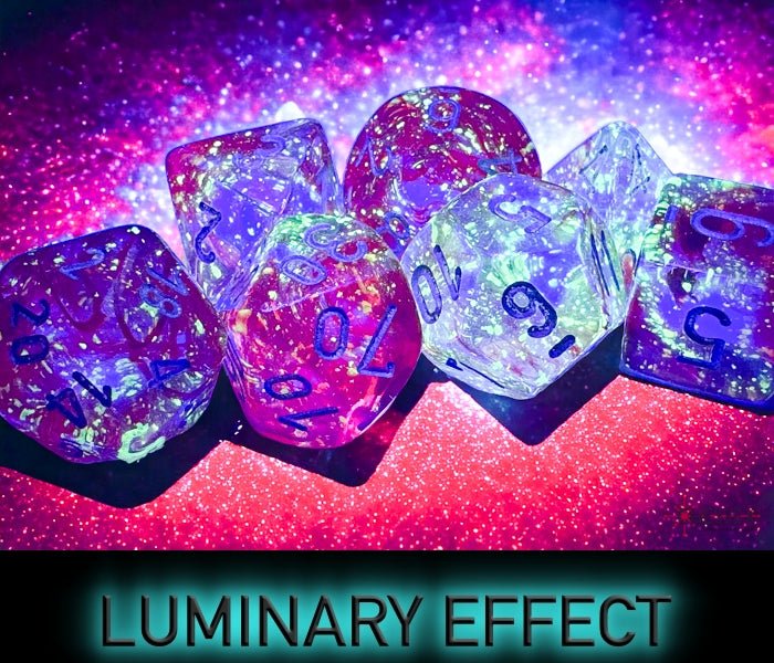 Chessex - Nebula Polyhedral 7 Dice Set - Luminary Red & Silver - Image 4