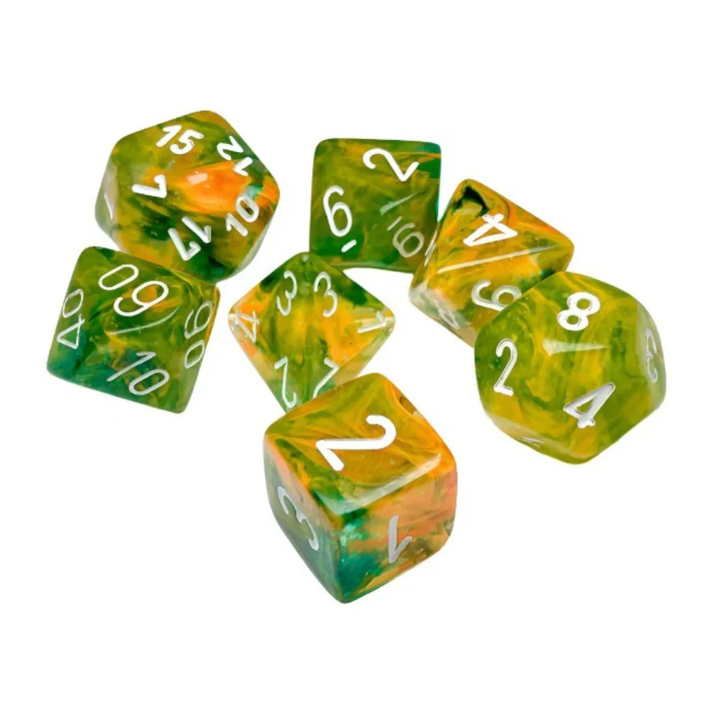 Chessex - Nebula Polyhedral 7 Dice Set - Luminary Spring White