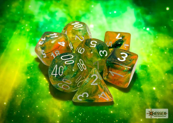 Chessex - Nebula Polyhedral 7 Dice Set - Luminary Spring White - Image 4