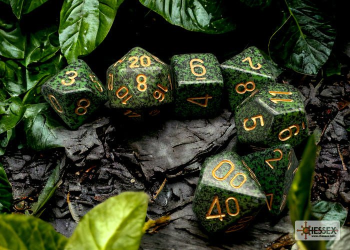 Chessex - Speckled Polyhedral 7 Dice Set - Golden Recon - Image 2