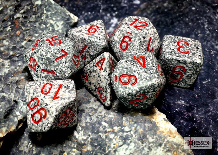 Chessex - Speckled Polyhedral 7 Dice Set - Granite - Image 2
