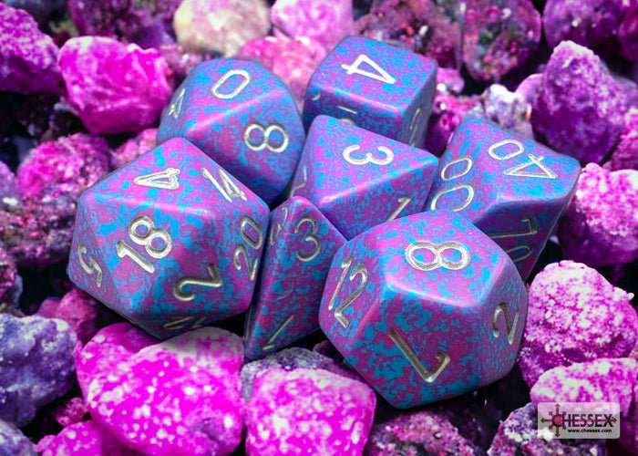 Chessex - Speckled Polyhedral 7 Dice Set - Silver Tetra - Image 2