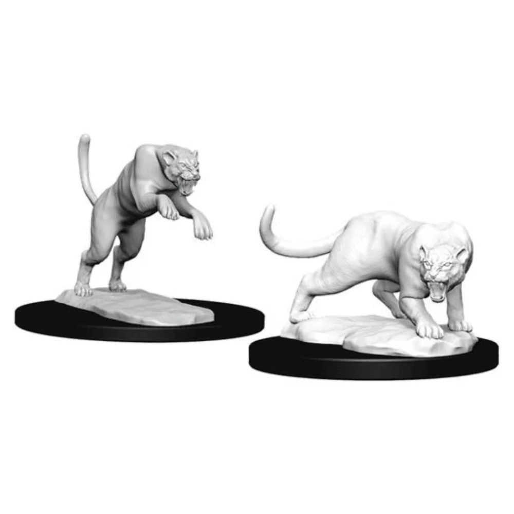 D&D Nolzurs Marvelous Miniatures: Panther & Leopard - Wave 6