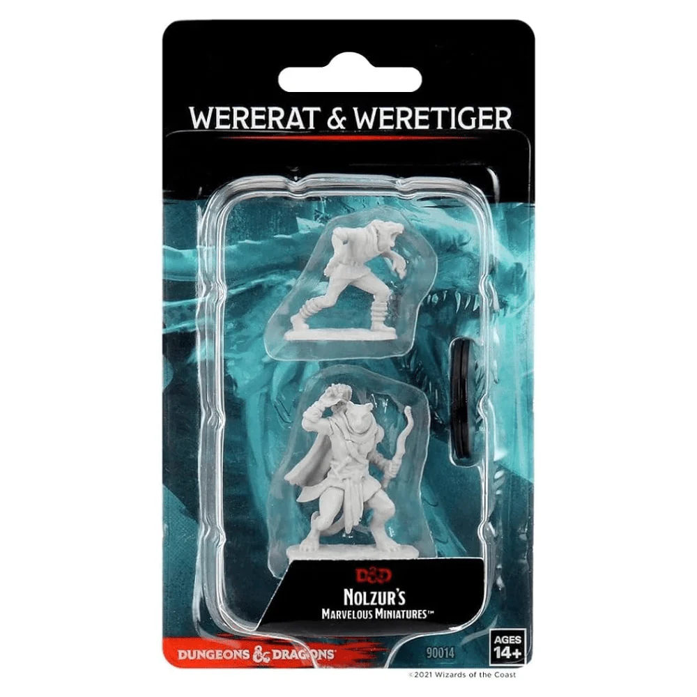 D&D Nolzurs Marvelous Miniatures: Wererat & Weretiger - Wave 11
