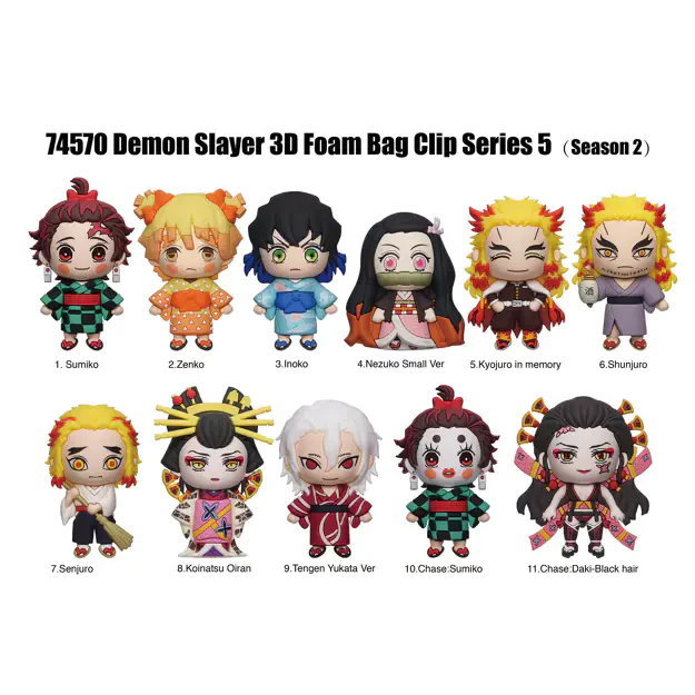 Demon Slayer Series 5 Bag Clips - Blind Bag - Image 2