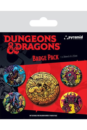 Dungeons & Dragons Pin-Back Buttons 5-Pack - Movie Themed