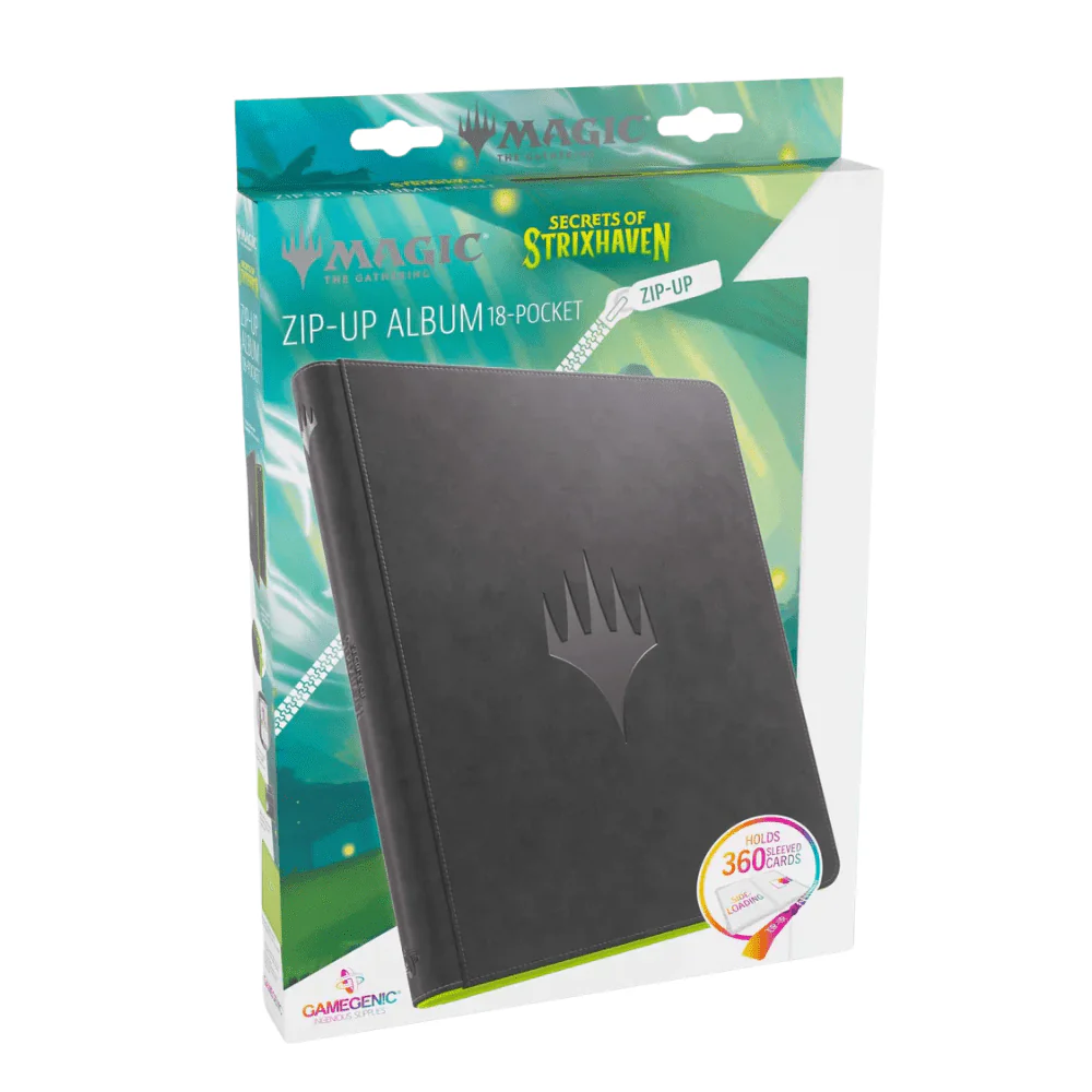 Gamegenic Magic: The Gathering Secrets of Strixhaven Prime Zip-Up Album 18-Pocket - Black/Green