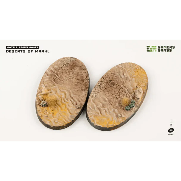 Gamers Grass Battle Ready Bases - Deserts of Maahl Oval 90mm (x2) - Image 2