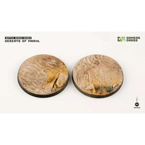Gamers Grass Battle Ready Bases - Deserts of Maahl Round 60mm (x2) - Image 2