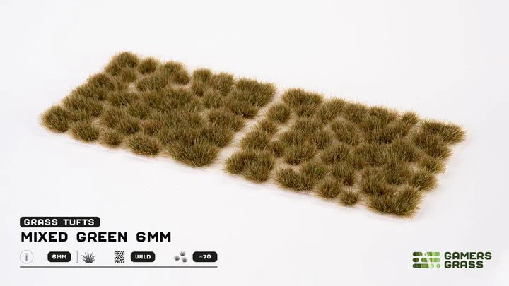 Gamers Grass Mixed Green 6mm Tufts (Small) - Image 2