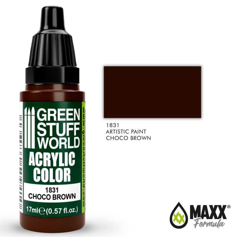 Green Stuff World Acrylic Color Paint - CHOCO BROWN 17ml - Image 2