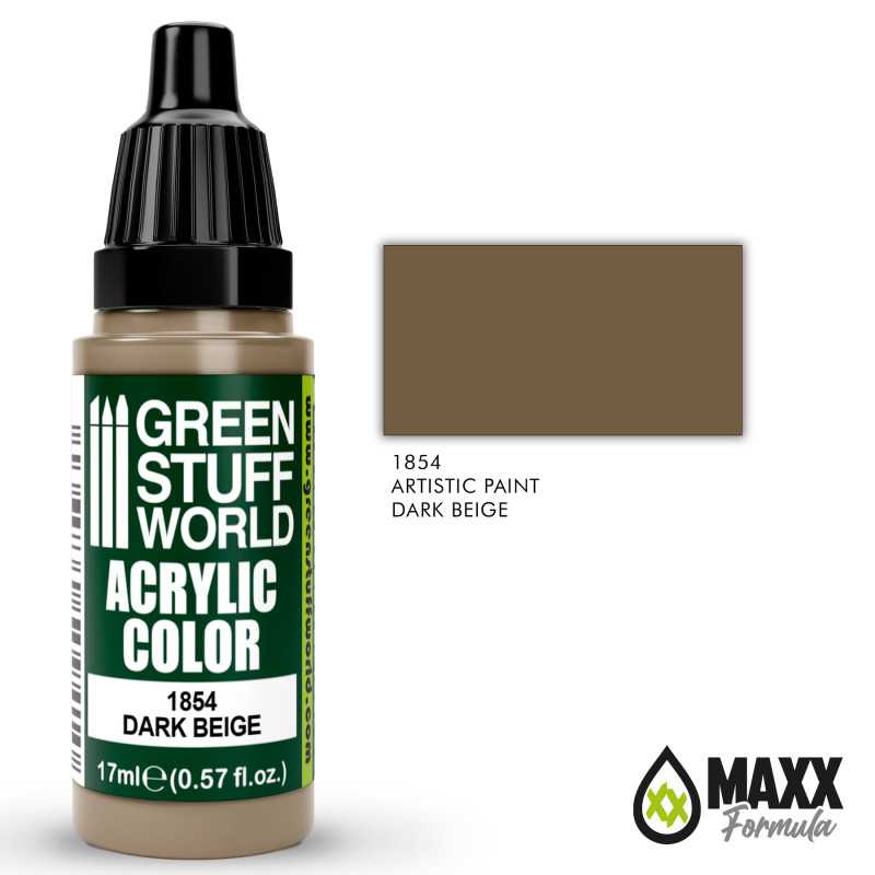 Green Stuff World Acrylic Color Paint - DARK BEIGE 17ml - Image 2