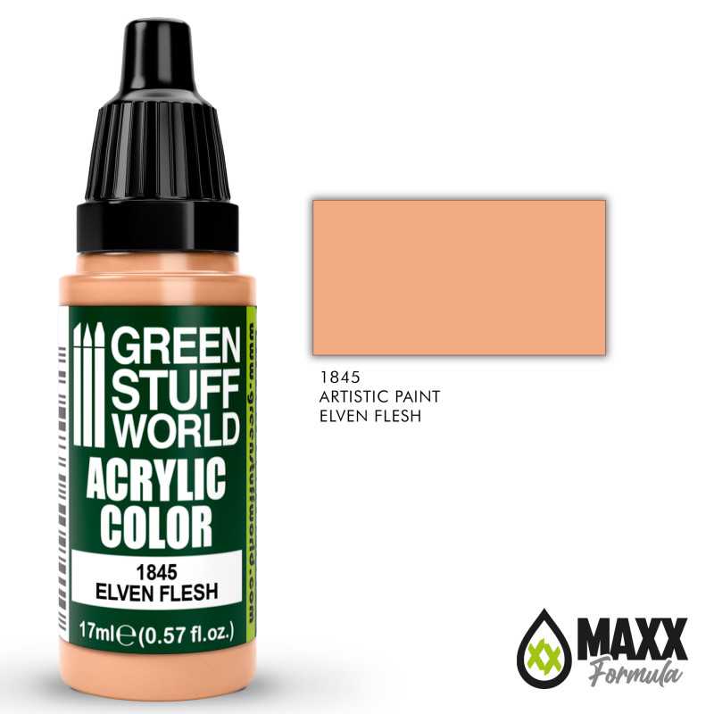 Green Stuff World Acrylic Color Paint - ELVEN FLESH 17ml - Image 2