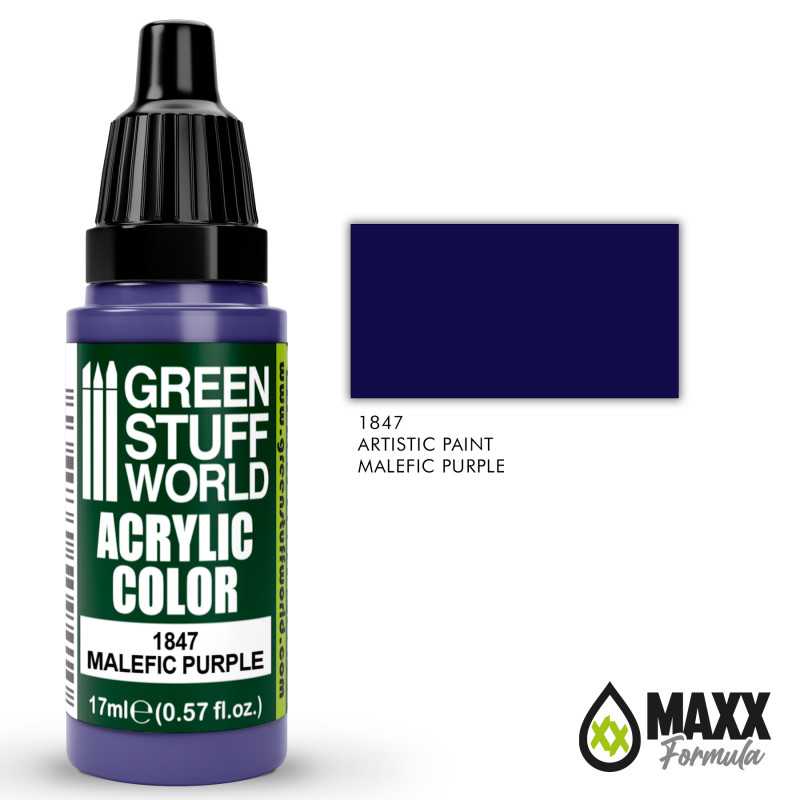 Green Stuff World Acrylic Color Paint - MALEFIC PURPLE 17ml - Image 2