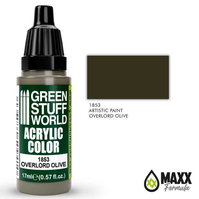 Green Stuff World Acrylic Color Paint - OVERLORD OLIVE 17ml - Image 2