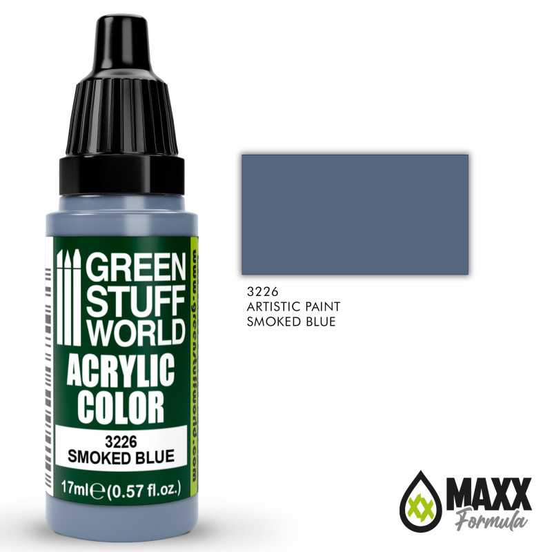 Green Stuff World Acrylic Color Paint - SMOKED BLUE 17ml - Image 2