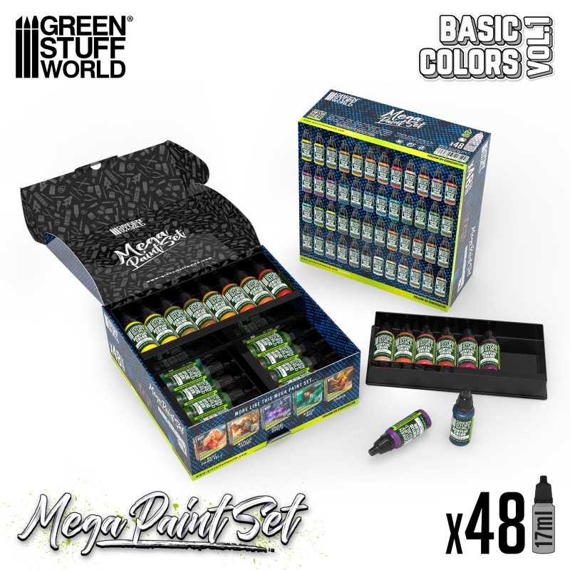 Green Stuff World Basic Colors Mega Paint Set - Vol. 1.0 - Image 3