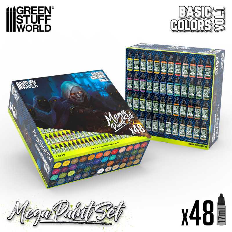 Green Stuff World Basic Colors Mega Paint Set - Vol. 1.0 - Image 4