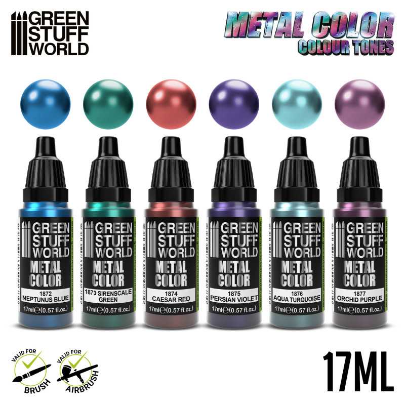 Green Stuff World Metallic Paints Set - Colours - Image 2
