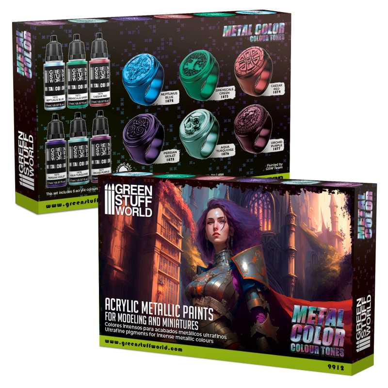 Green Stuff World Metallic Paints Set - Colours - Image 3