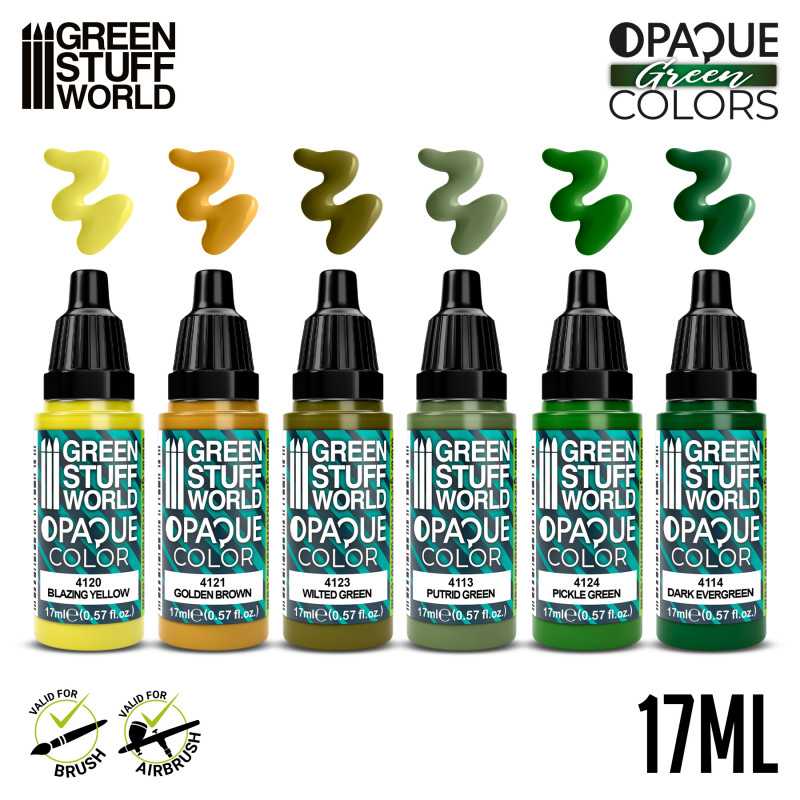 Green Stuff World Opaque Paint Set - Green Colours - Image 2
