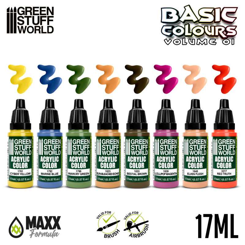 Green Stuff World Paint Set - Basics 01 - Image 2