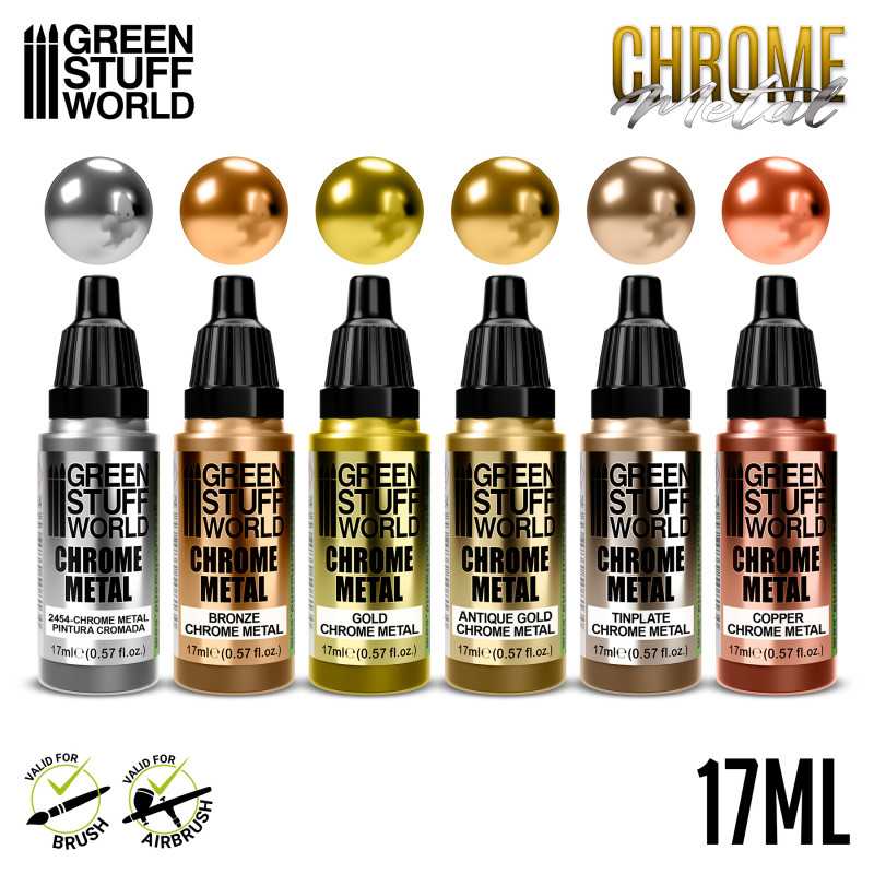 Green Stuff World Paint Set - Chrome Metal - Image 2