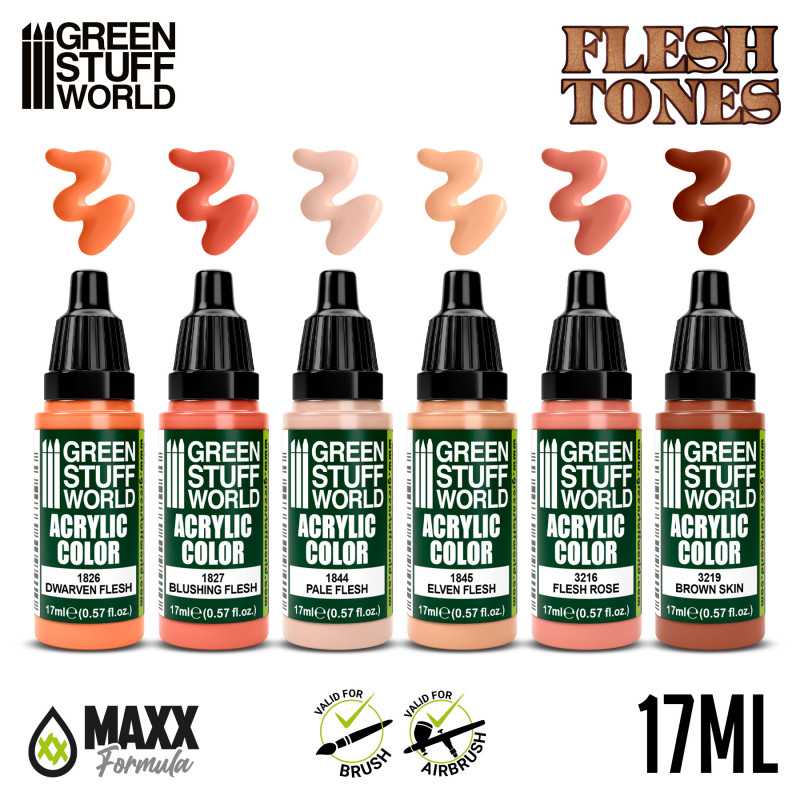 Green Stuff World Paint Set - Flesh Tones - Image 2