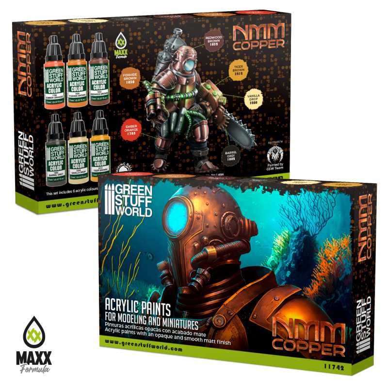 Green Stuff World Paint Set - NMM Copper - Image 2