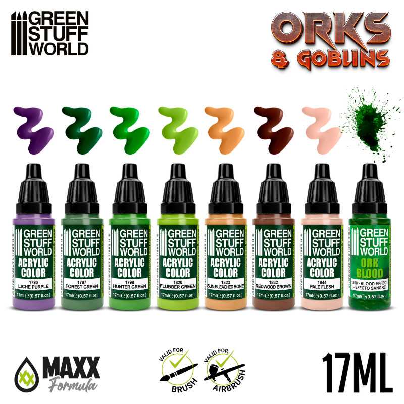Green Stuff World Paint Set - Orks and Goblins - Image 2