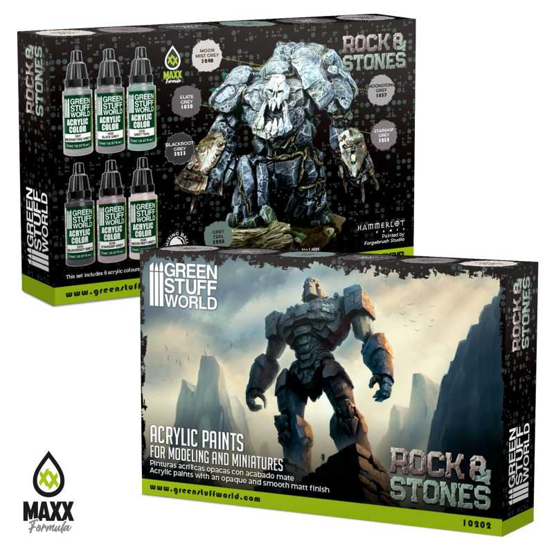 Green Stuff World Paint Set - Rock & Stone - Image 2
