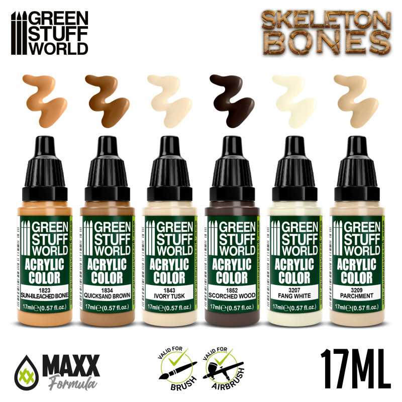 Green Stuff World Paint Set - Skeleton Bones - Image 2
