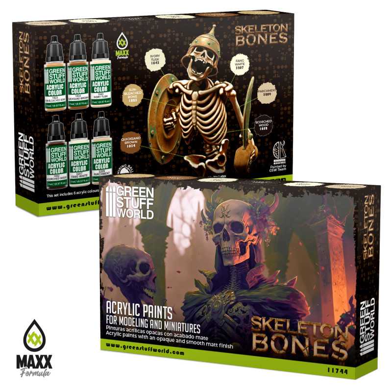 Green Stuff World Paint Set - Skeleton Bones - Image 3