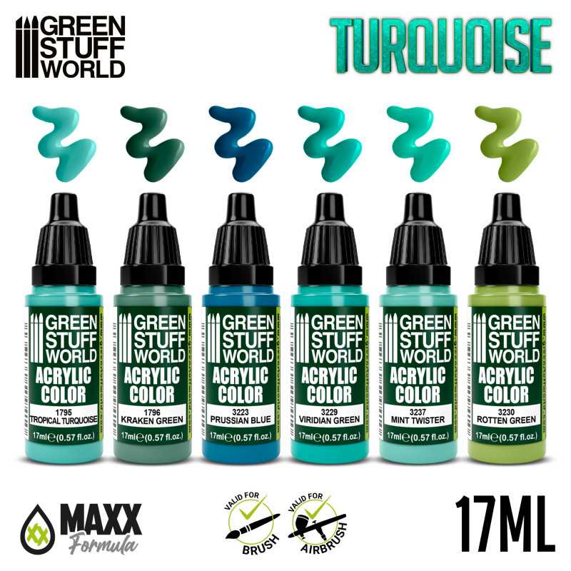 Green Stuff World Paint Set - Turquoise - Image 2