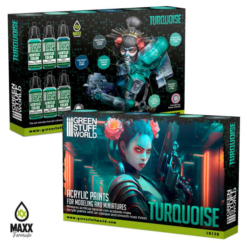 Green Stuff World Paint Set - Turquoise - Image 3