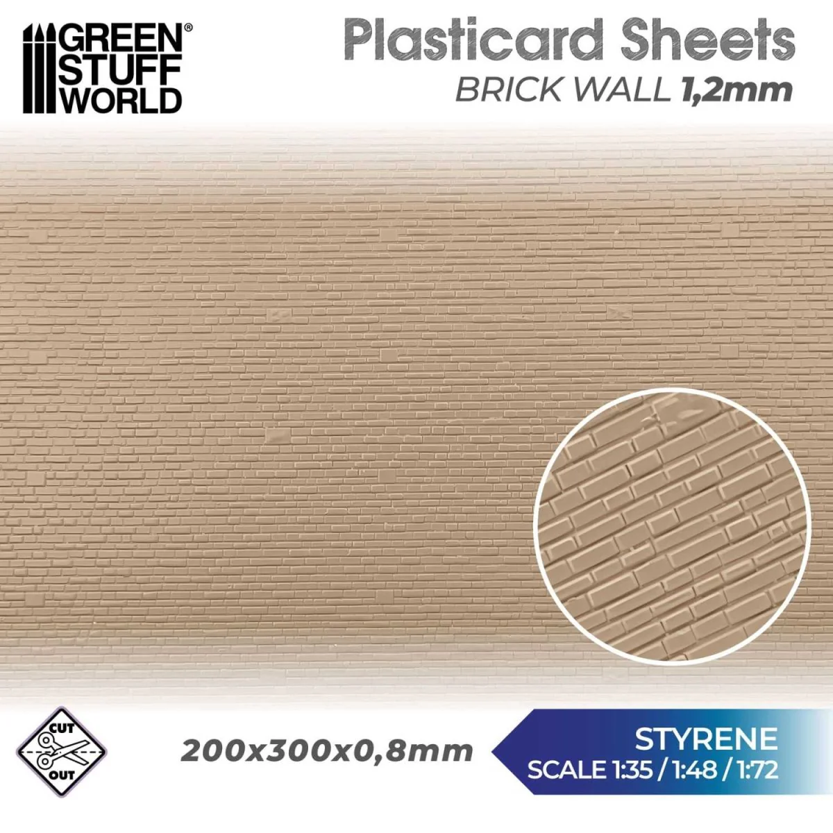 Green Stuff World - Plasticard - Brick Walls 1,2mm - Image 2