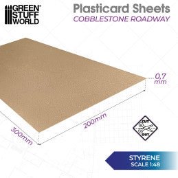 Green Stuff World - Plasticard - Cobblestone-Roadway - Image 3