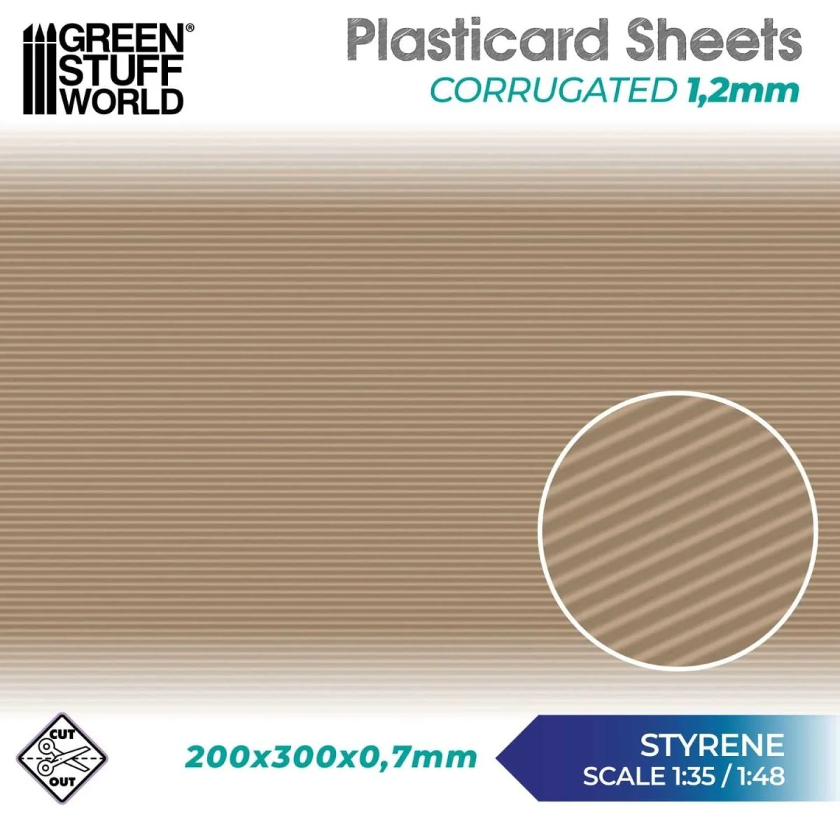 Green Stuff World - Plasticard - Corrugated - Image 2