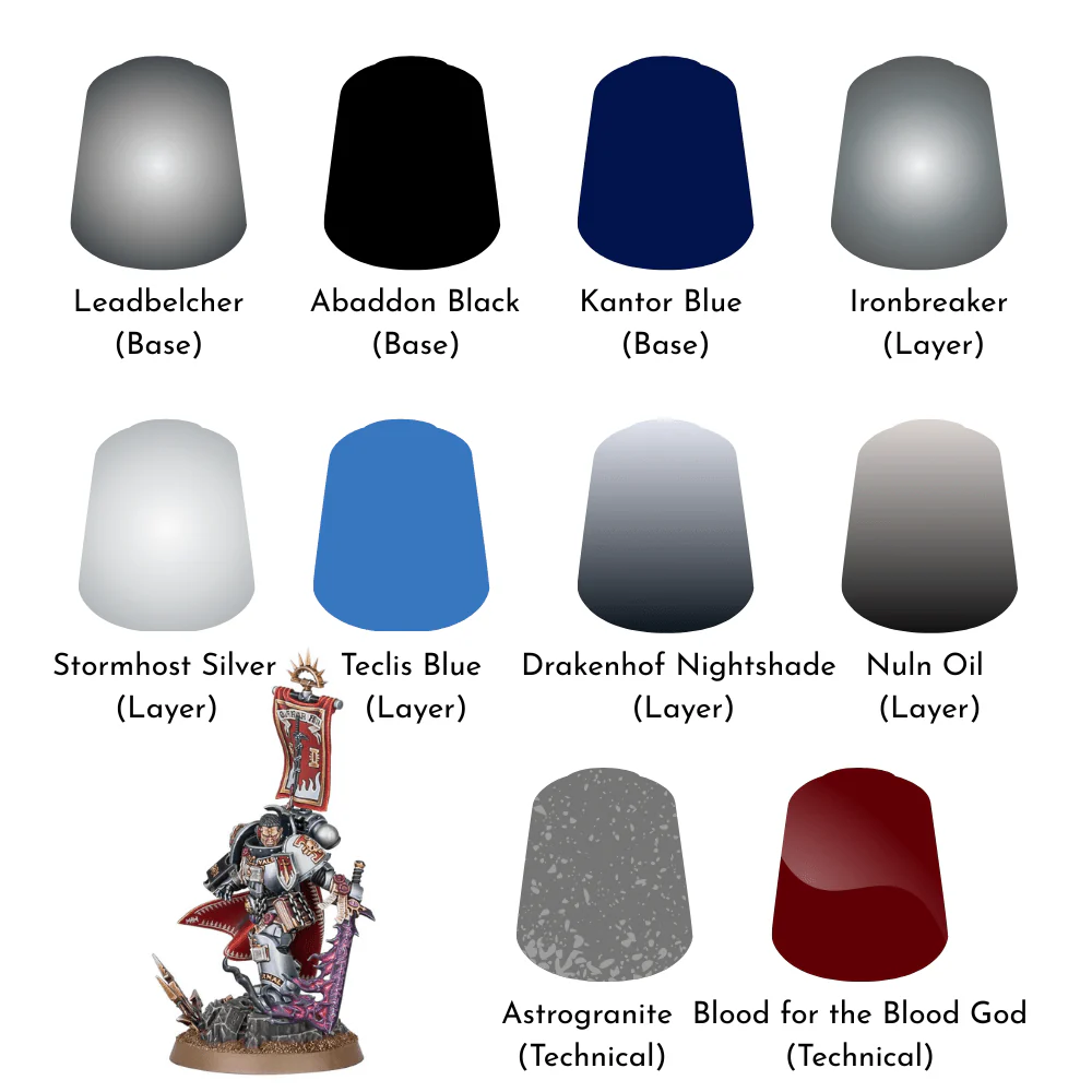 Grey Knights: Essential Paints – 10 Colour Set