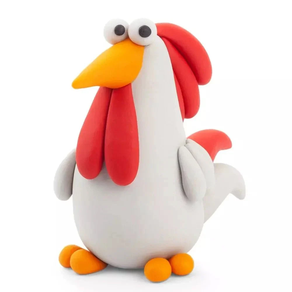 Hey Clay Claymates Animals - Rooster (3 Cans) - Image 3